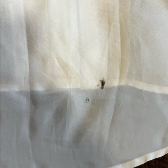 Simply Vera Vera Wang  sleeveless pleated top ivory Sz L - Picture 5 of 5